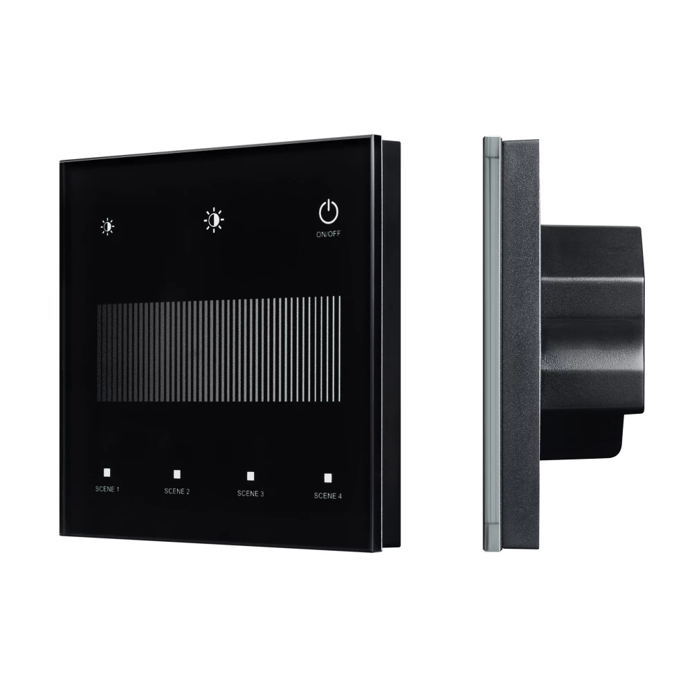 INTELLIGENT ARLIGHT Сенсорная панель SMART-DALI-301-11-1G-4SC-DIM-IN Black (BUS/24V, Touch, 2.4G) (IARL, IP20 Пластик, 5 лет) 046547 - Viokon.com