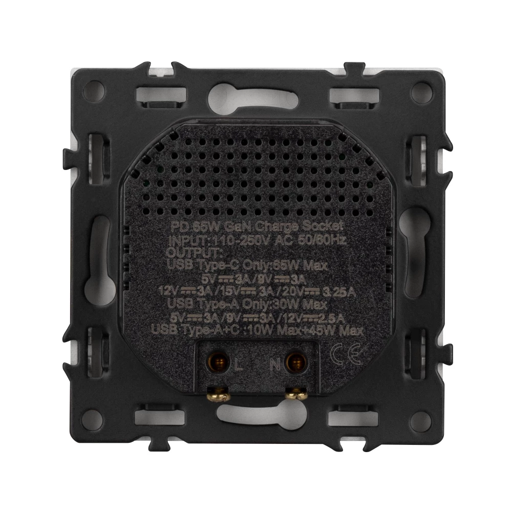 Механизм розетки с быстрой USB зарядкой SCT-NOBE-MUAC-SFPL-FC-WH (65W, QC3) (Arlight, Белый кварц) 054316 - Viokon.com