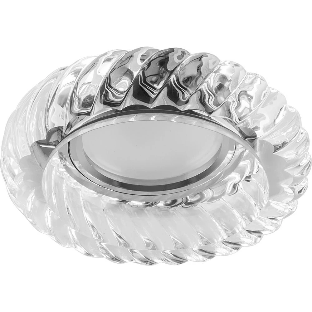 Светильник встраиваемый с белой LED подсветкой Feron JD359 потолочный MR16 G5.3 прозрачный (28610) - Viokon.com