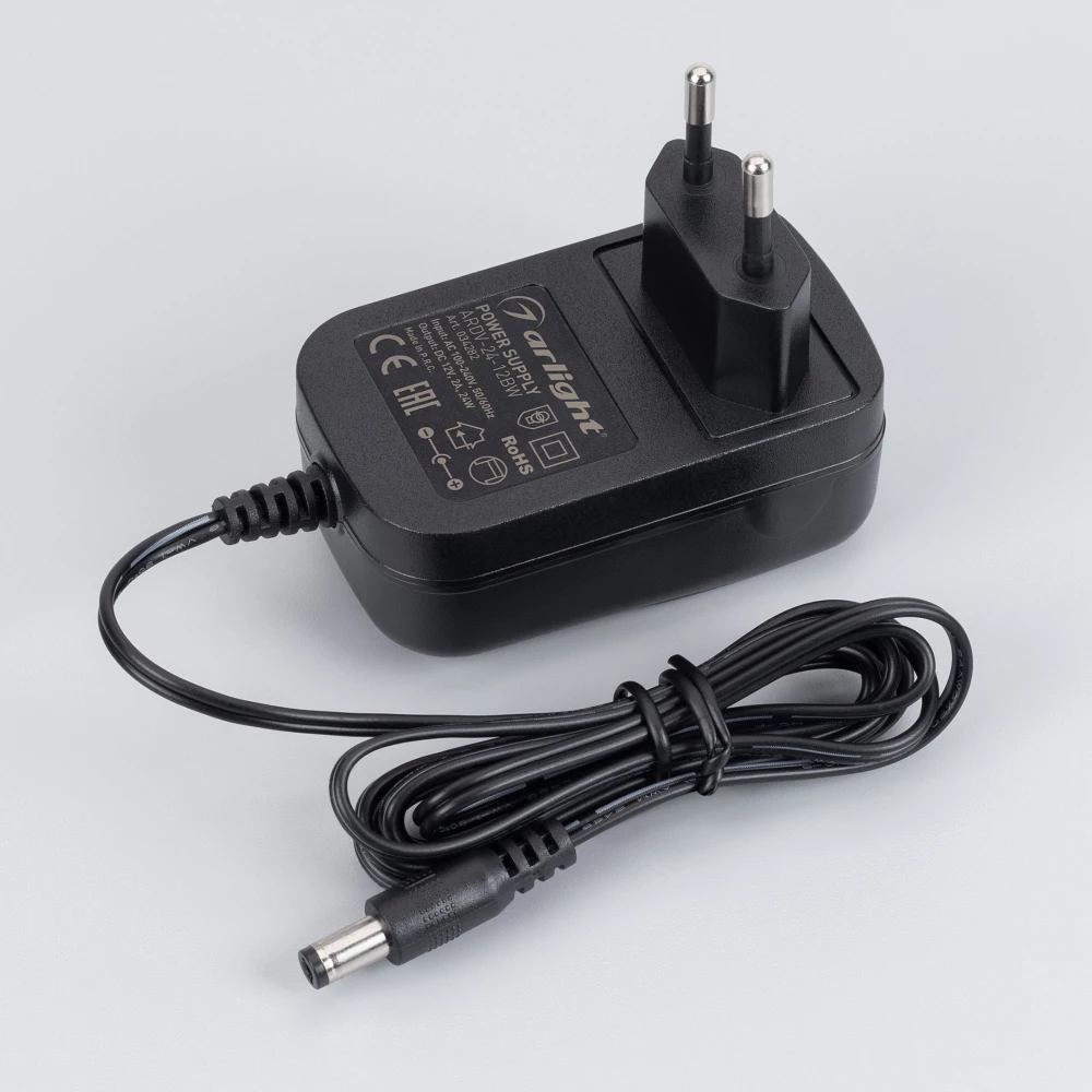 Блок питания ARDV-24-12BW (12V, 2A, 24W) (Arlight, Адаптер, 3 года) 034282 - Viokon.com