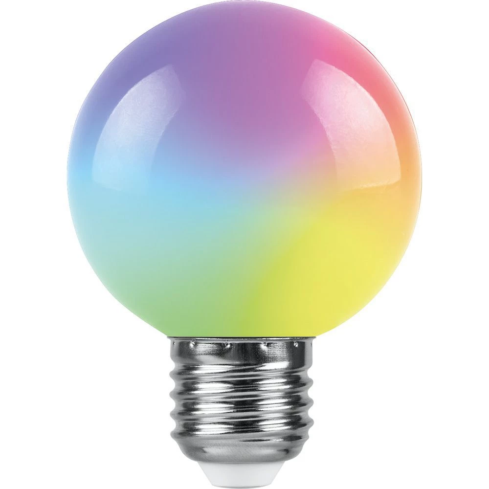 Лампа светодиодная Feron LB-371 Шар матовый E27 3W 230V RGB быстрая смена цвета (38127) - Viokon.com