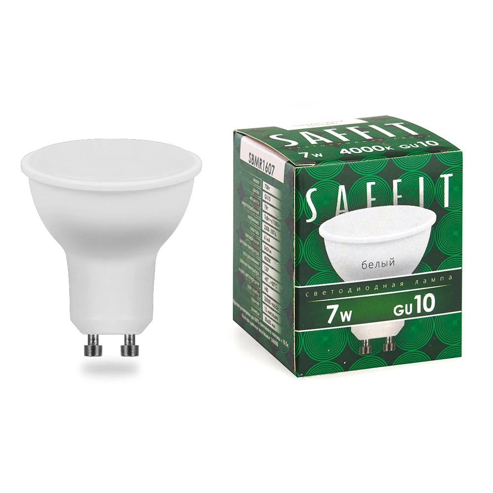 Лампа светодиодная SAFFIT SBMR1607 MR16 GU10 7W 230V 4000K (55146) - Viokon.com