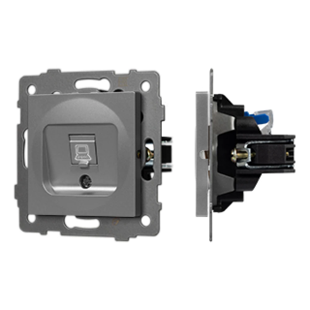 Механизм компьютерной розетки SCT-MPC1-PL-GR-V (RJ-45, CAT6) (Arlight, -) 049848 - Viokon.com