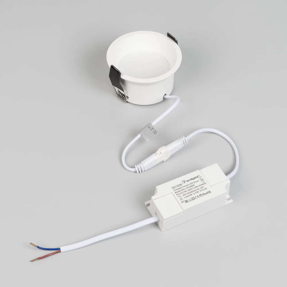 Светильник MS-BREEZE-BUILT-R82-9W Warm3000 (WH, 85 deg, 230V) (Arlight, IP20 Металл, 3 года) 036616 - Viokon.com