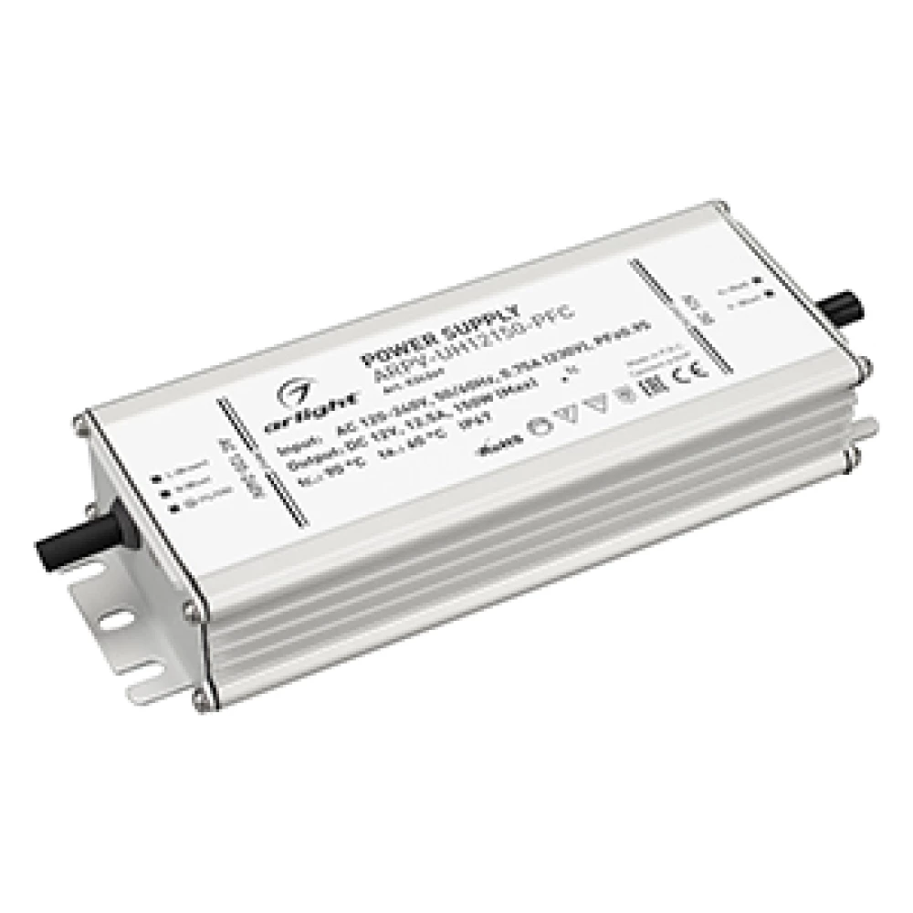 Блок питания ARPV-UH12150-PFC (12V, 12.5A, 150W) (Arlight, IP67 Металл, 7 лет) 024269 - Viokon.com