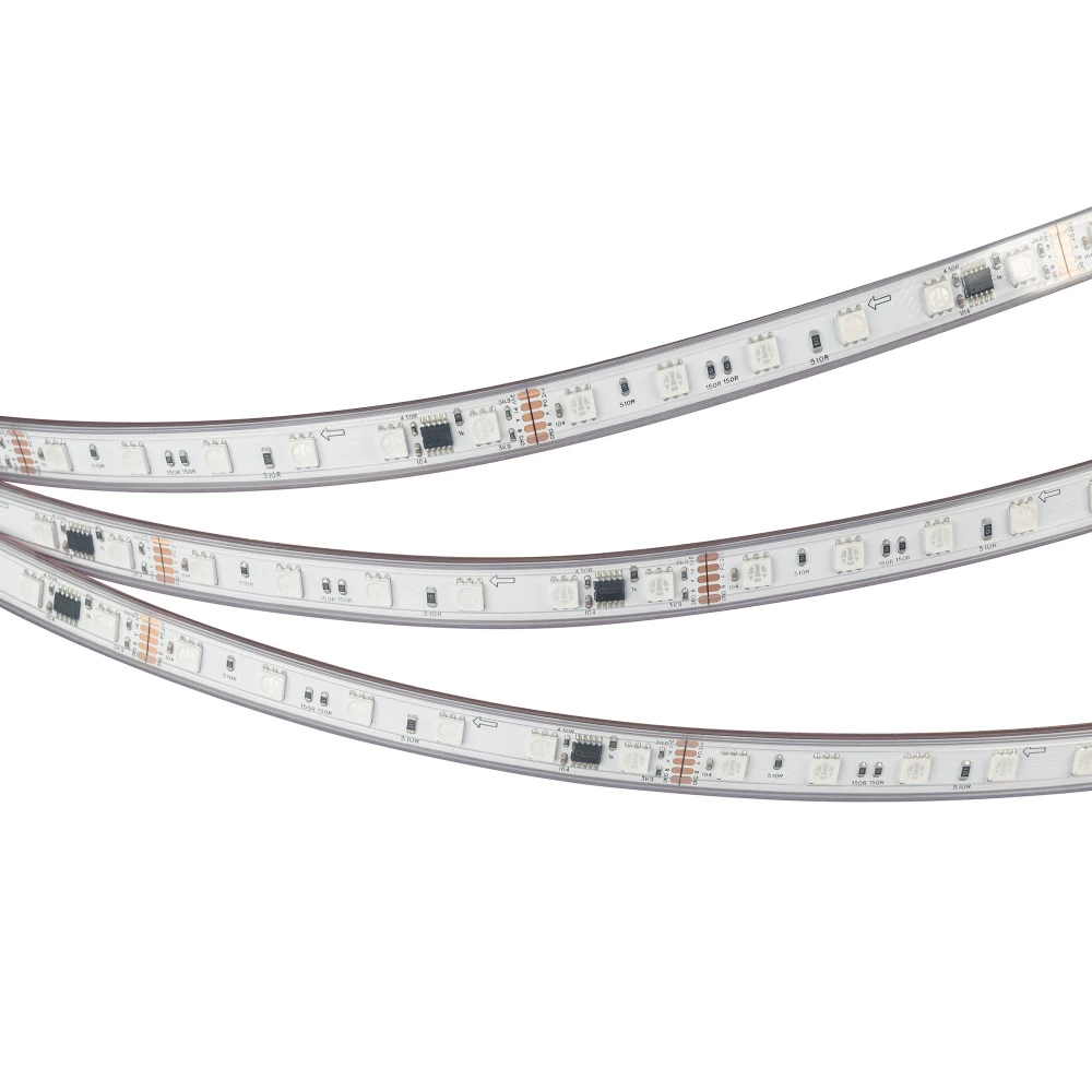 Лента герметичная DMX-PFS-B60-12mm 24V RGB-PX6 (14 W/m, IP68, 5060, 5m) (Arlight, -) 039608 - Viokon.com