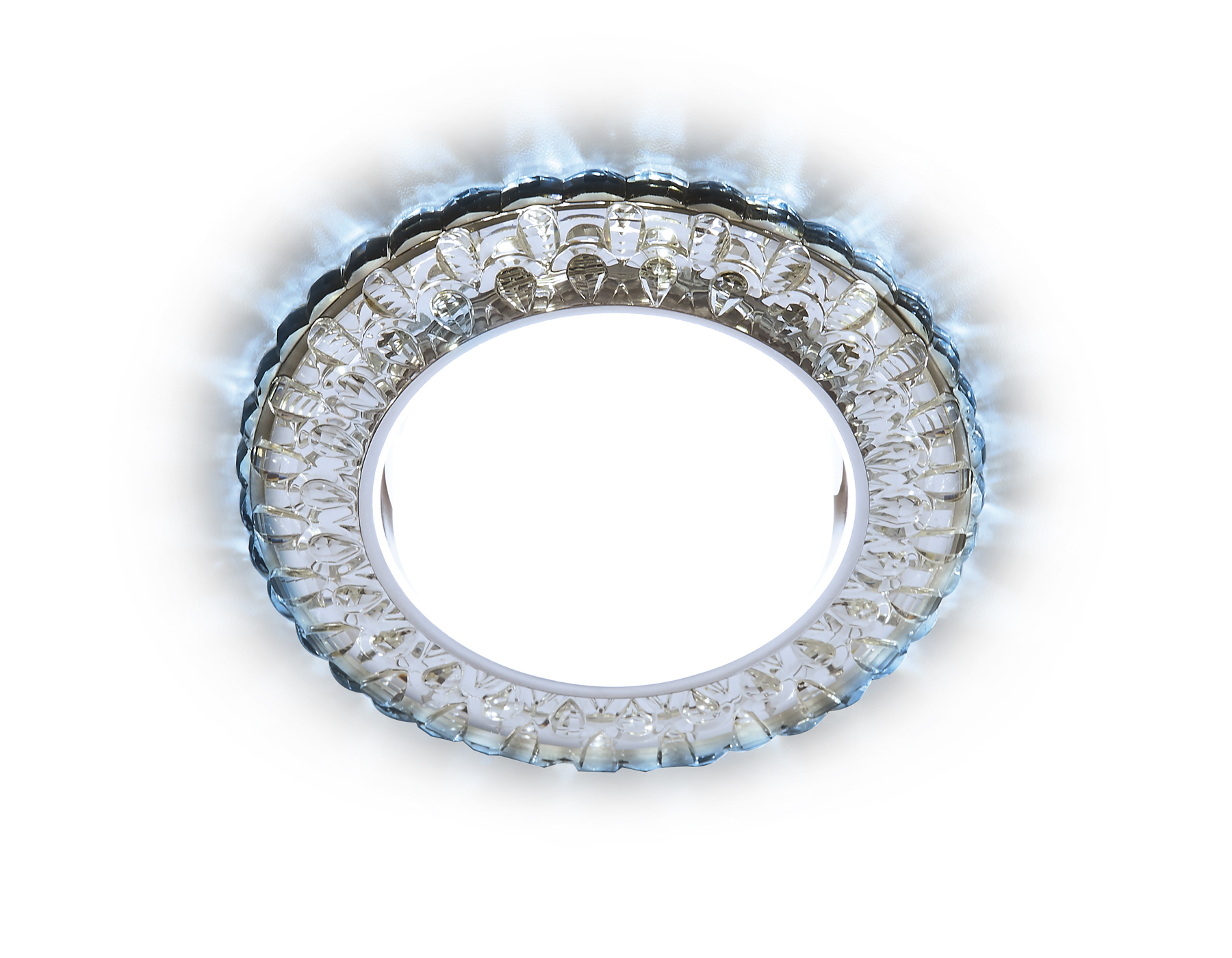 Встраиваемый точечный светильник GX53 с LED подсветкой G315 CL/CLD хром/прозрачный GX53+3W(LED COLD) - Viokon.com