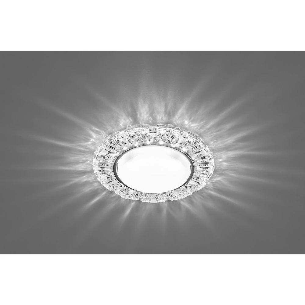 Светильник встраиваемый с белой LED подсветкой Feron CD4023 потолочный GX53 без лампы прозрачный (29476) - Viokon.com