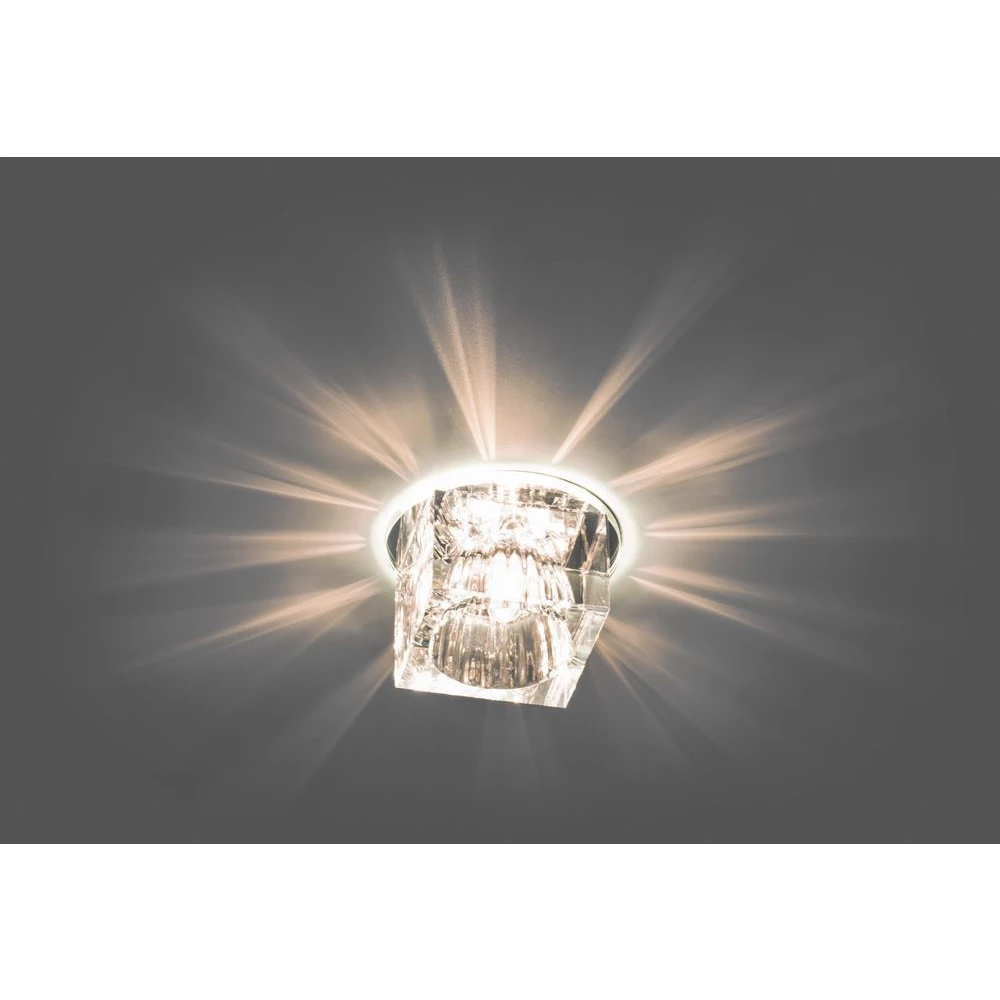 Светильник встраиваемый с белой LED подсветкой Feron JD37 потолочный JCD9 G9 прозрачный (27837) - Viokon.com