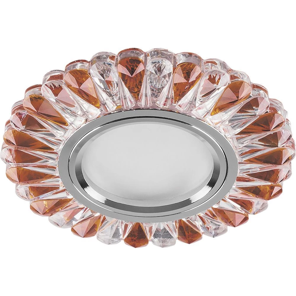 Светильник встраиваемый с белой LED подсветкой Feron CD902 потолочный MR16 G5.3 прозрачный-коричневый (28973) - Viokon.com