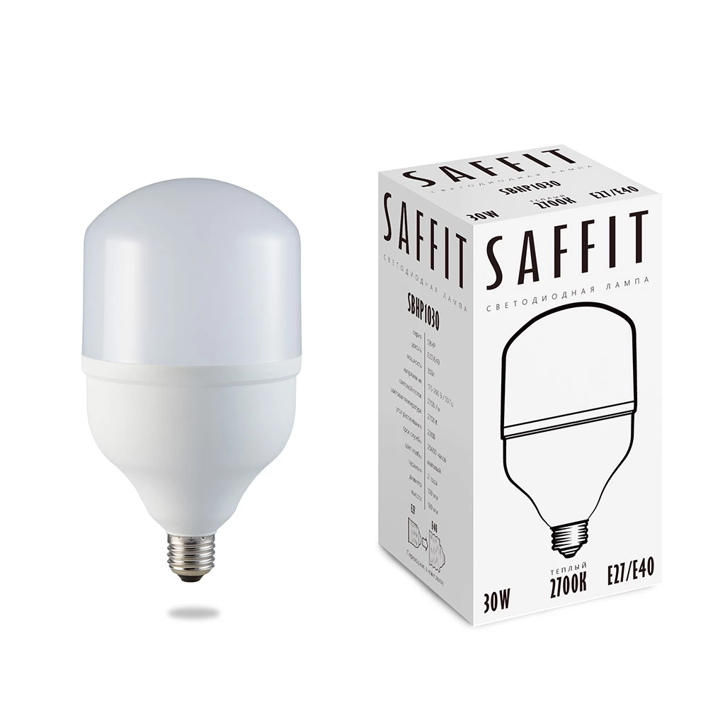 Лампа светодиодная SAFFIT SBHP1030 E27-E40 30W 2700K (55107) - Viokon.com