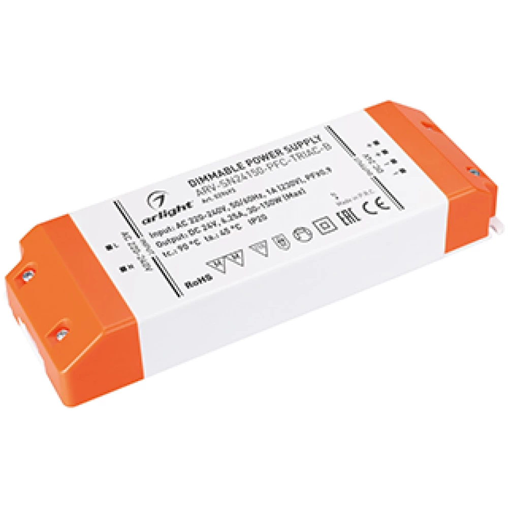 Блок питания ARV-SN24150-PFC-TRIAC-B (24V, 6.25A, 150W) (Arlight, IP20 Пластик, 3 года) 029493 - Viokon.com