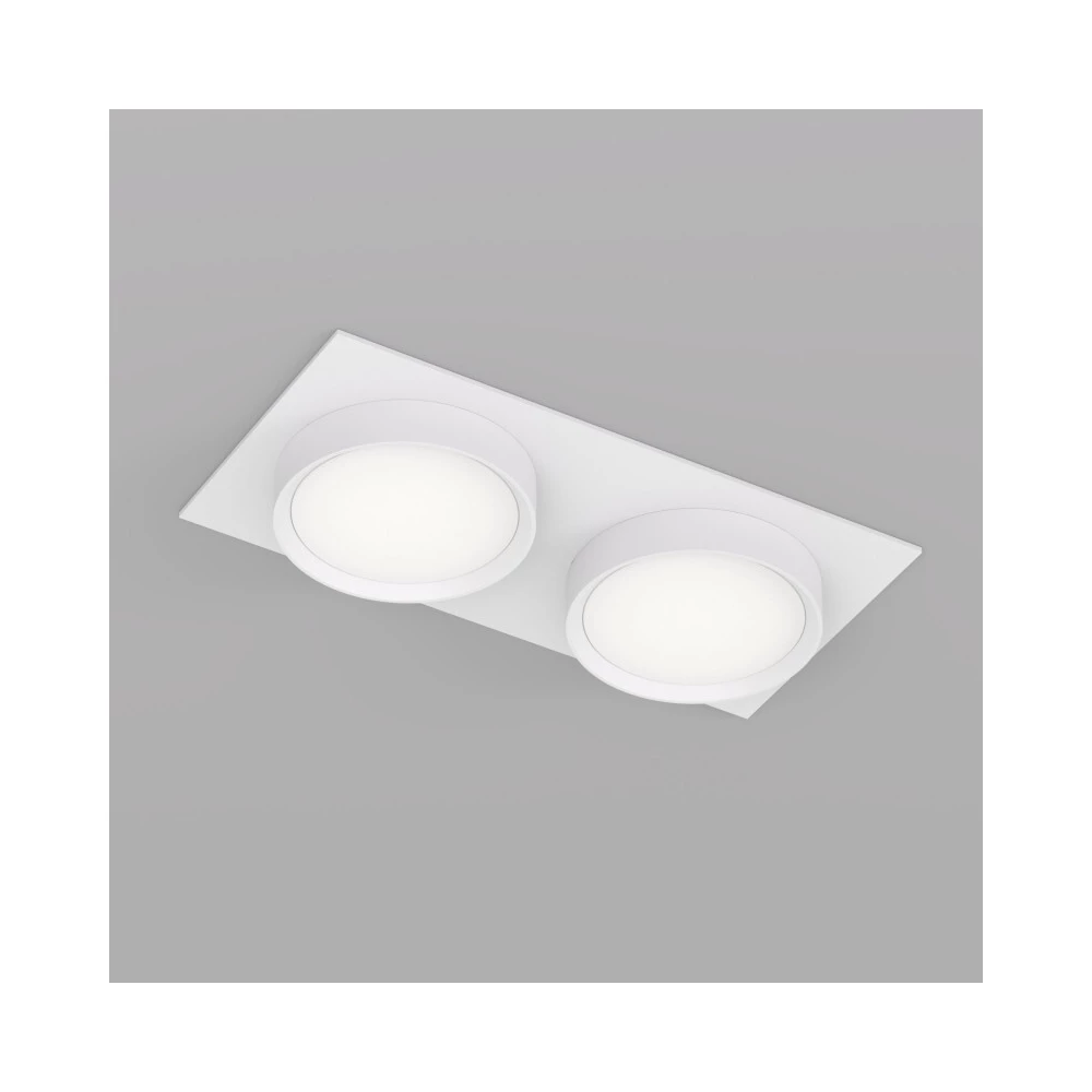 DK2092-WH Встраиваемый светильник FLAT IP 20 до 15 Вт GX53 LED белый алюминий - Viokon.com
