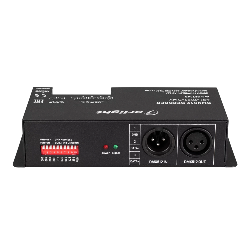 Декодер ARL-7022-DMX (12-24V, 4x8A, DMX512, XLR3) (Arlight, IP20 Металл, 3 года) 027145 - Viokon.com