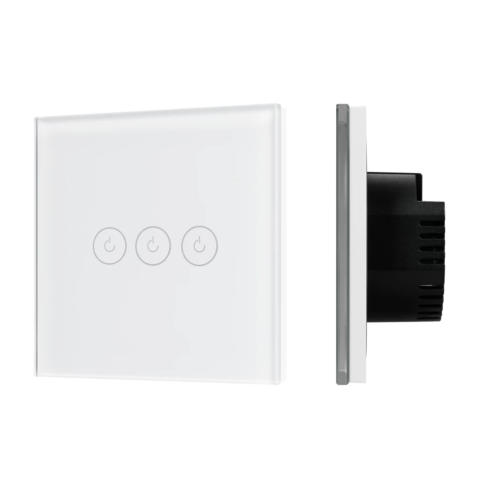 Выключатель сенсорный SWT-OMALI-S03-ZB-WH (250V, 10A, Zigbee) (Arlight, Стекло) 050042 - Viokon.com