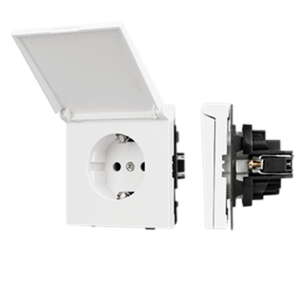 Механизм розетки влагозащищённый SCT-TENDO-MCP-PL-WH (230V, 16A) (Arlight, Белый) 054090 - Viokon.com