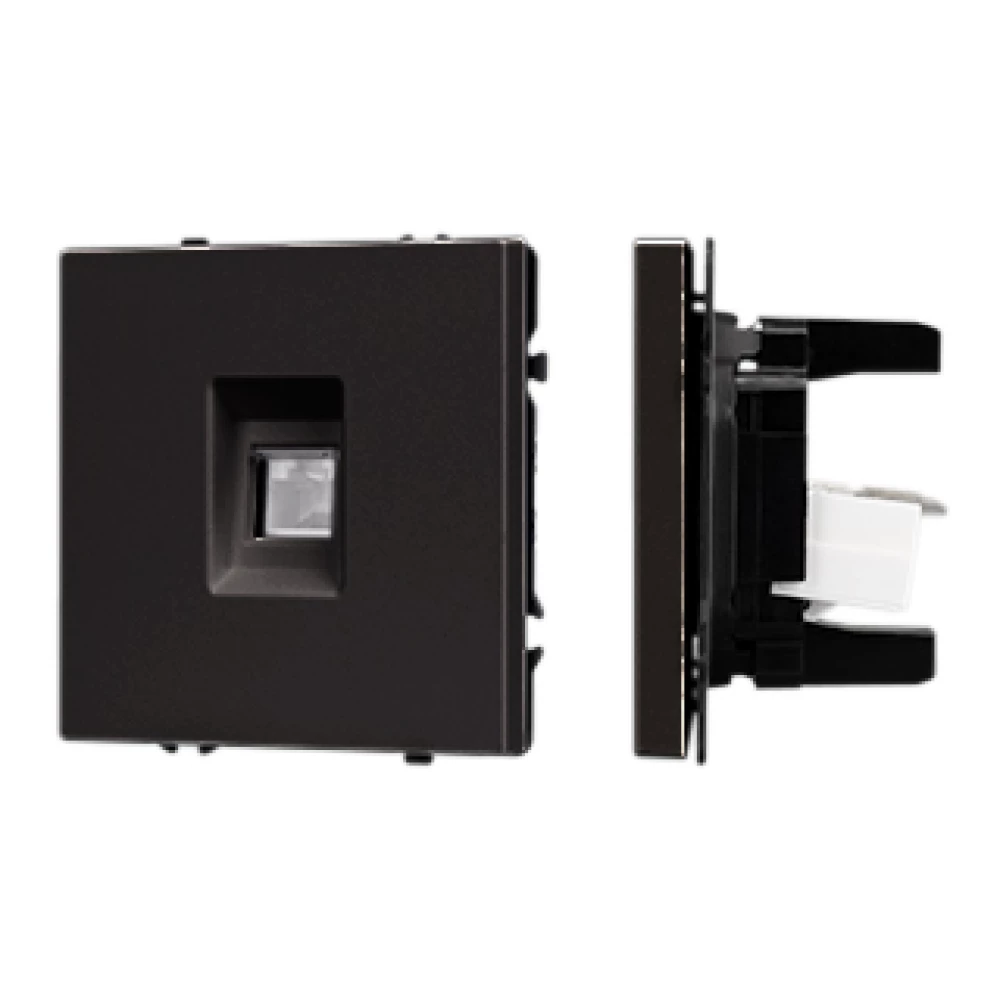 Механизм компьютерной розетки SCT-NOBE-MPC1-SFPL-BK (RJ-45, CAT6) (Arlight, Черный оникс) 054305 - Viokon.com