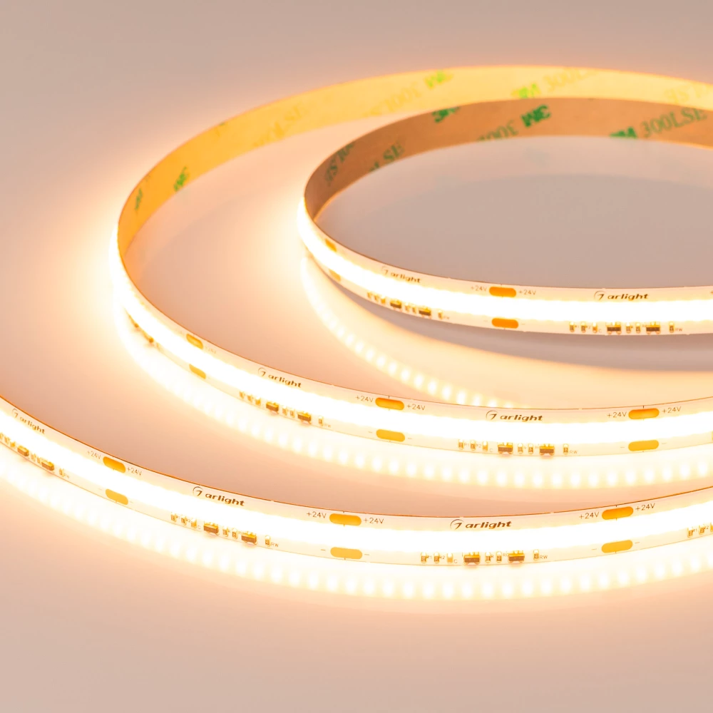 Лента COB-X560-10mm 24V Dim-To-Warm (14 W/m, IP20, 5m) (Arlight, Dim-To-Warm) 051296 - Viokon.com