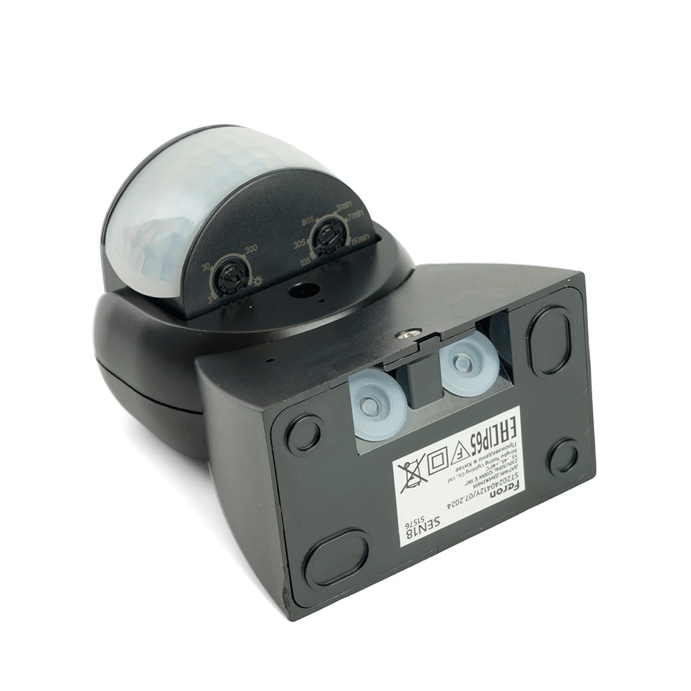 Датчик движения 1200W 12m 180° чёрный, SEN18 (51576) - Viokon.com