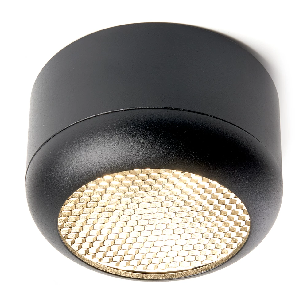 Светильник потолочный Feron HL364 Barrel ECHO 12W, 230V, GX53, чёрный, с антибликовой сеточкой (48398) - Viokon.com