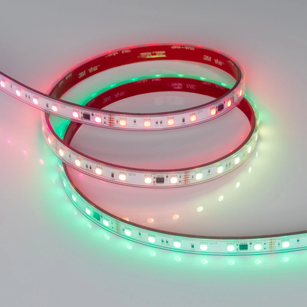 Лента герметичная DMX-PFS-B60-12mm 24V RGB-PX6 (14 W/m, IP68, 5060, 5m) (Arlight, -) 039608 - Viokon.com