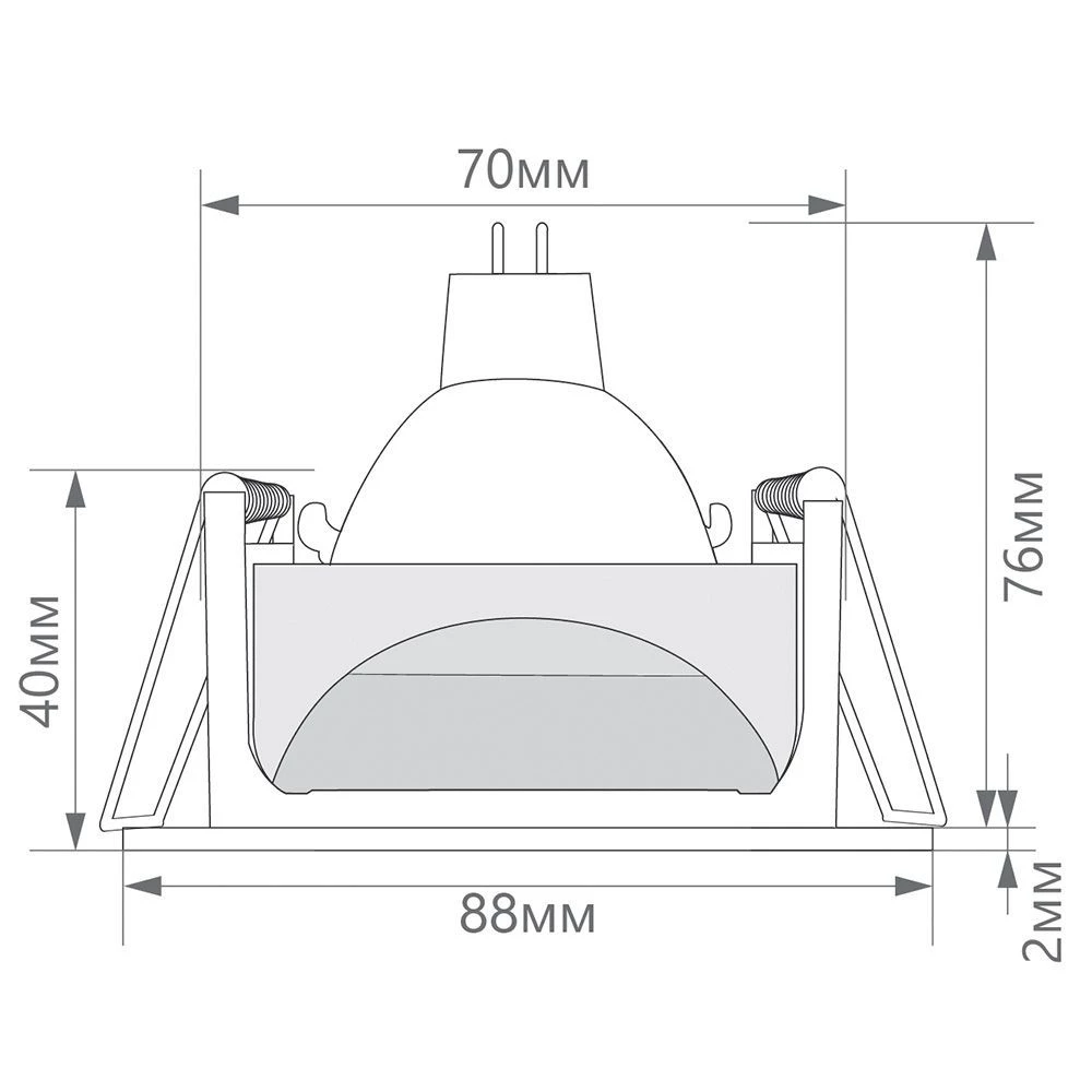 Светильник встраиваемый Feron DL2831 потолочный MR16 GU5.3 белый, черный (32647) - Viokon.com