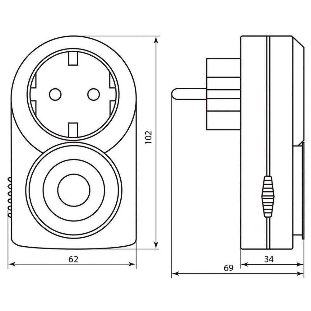 Розетка с таймером Feron TM50 суточная мощность 3500W/16A (23238) - Viokon.com