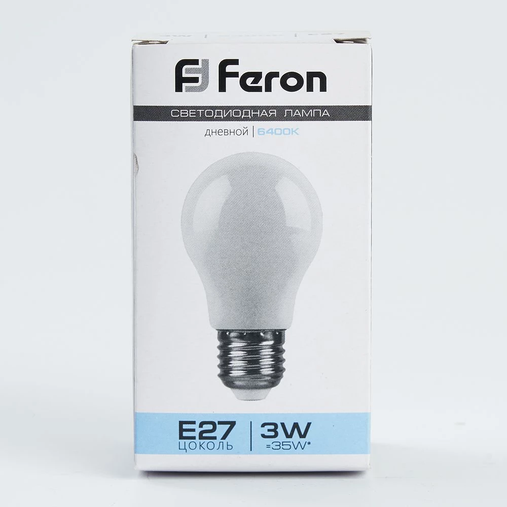Лампа светодиодная Feron LB-375 E27 3W матовая 230V 6400K (25920) - Viokon.com