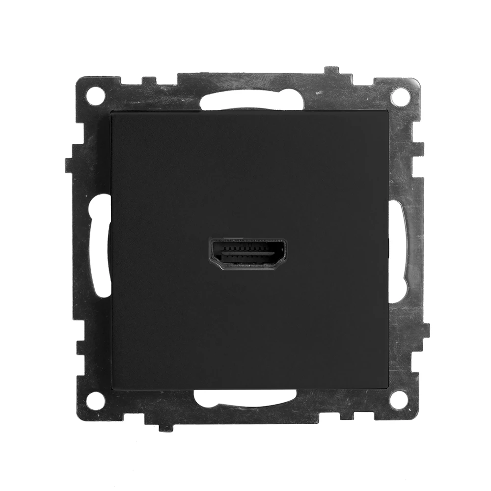 Розетка HDMI 2.1, Type A  (механизм), STEKKER GLS00-7118-05, серия Катрин, черный (50062) - Viokon.com