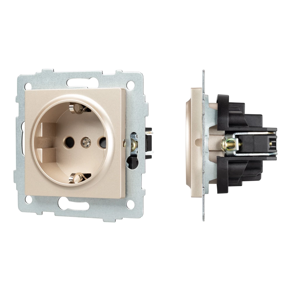 Механизм электрической розетки SCT-MEU1-PL-GD-V (250V, 16A) (Arlight, -) 049817 - Viokon.com