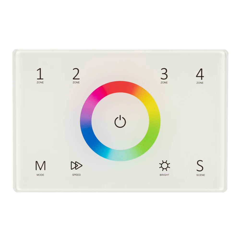 Панель Sens SMART-P83-RGB White (230V, 4 зоны, 2.4G) (Arlight, IP20 Пластик, 5 лет) 028402 - Viokon.com
