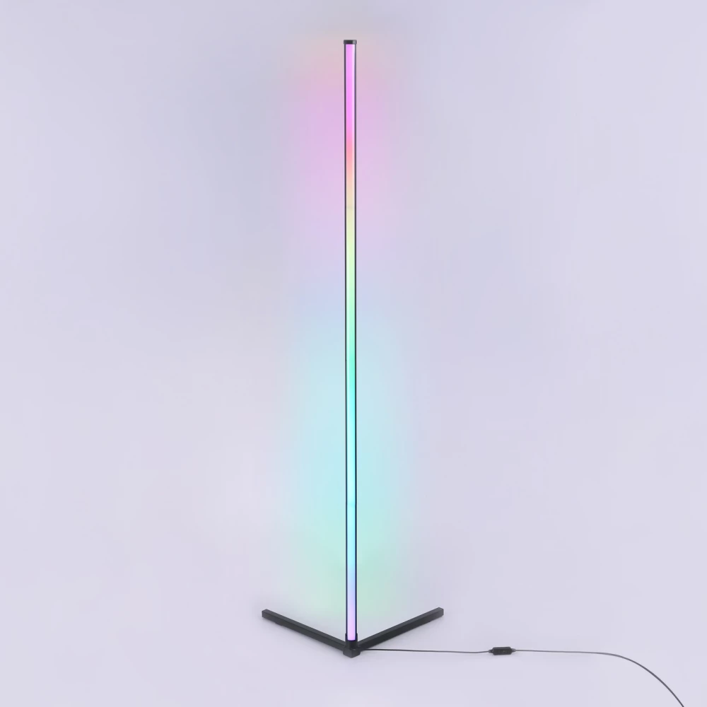 Светильник светодиодный напольный RGB с пультом FL8027 BK черный LED 20W RGB D32*1650 (ПДУ РАДИО 2.4G) - Viokon.com